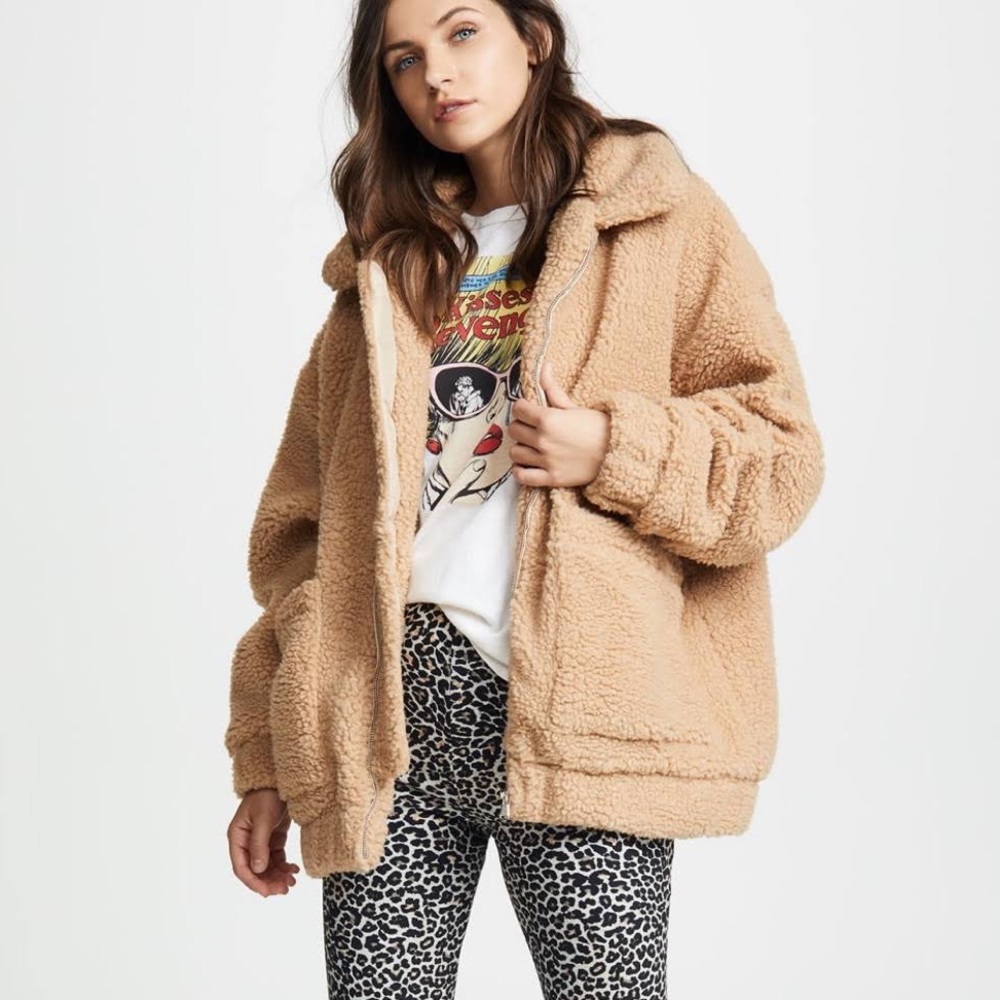 I.Am.Gia Pixie Teddy Coat - Size Large - Caramel / tan color!